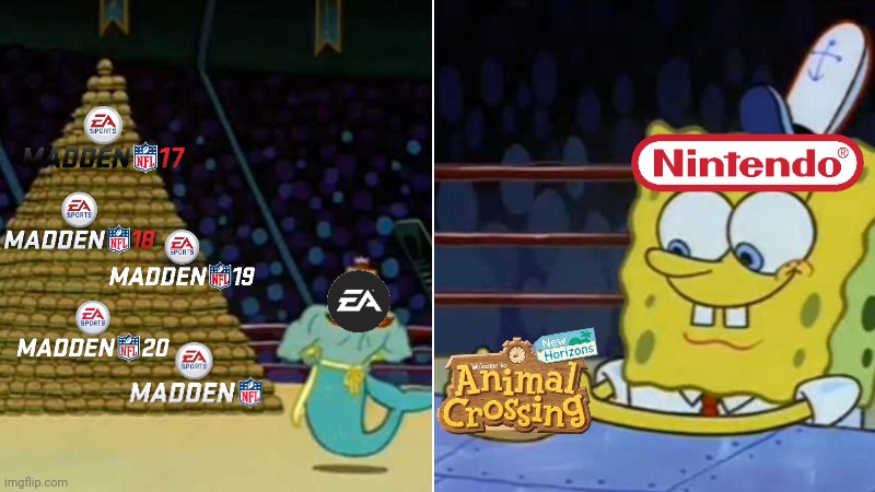 Neptune vs SpongeBob | image tagged in neptune vs spongebob | made w/ Imgflip meme maker