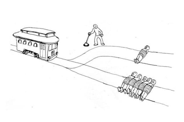 the trolley problem Blank Meme Template