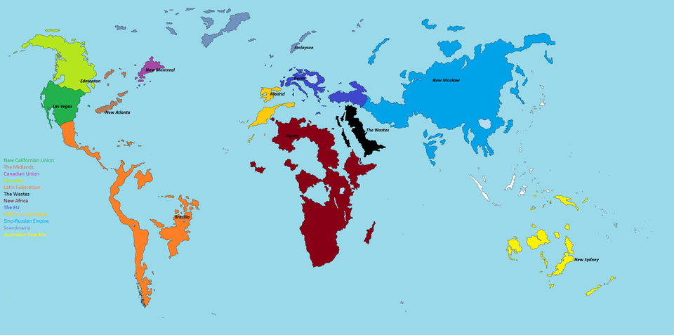 Skinny world map Blank Meme Template