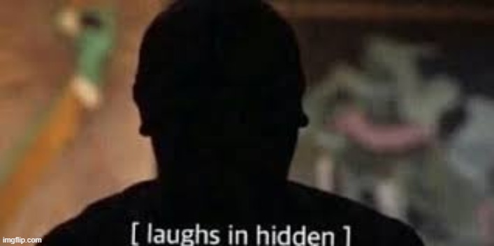 Laughs in Hidden | image tagged in laughs in hidden | made w/ Imgflip meme maker