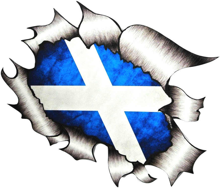 High Quality Scottish Flag Rip Tear Blank Meme Template