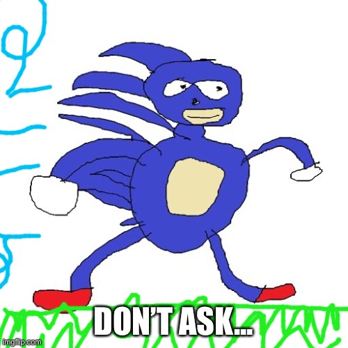 Sanic | DON’T ASK... | image tagged in sanic | made w/ Imgflip meme maker