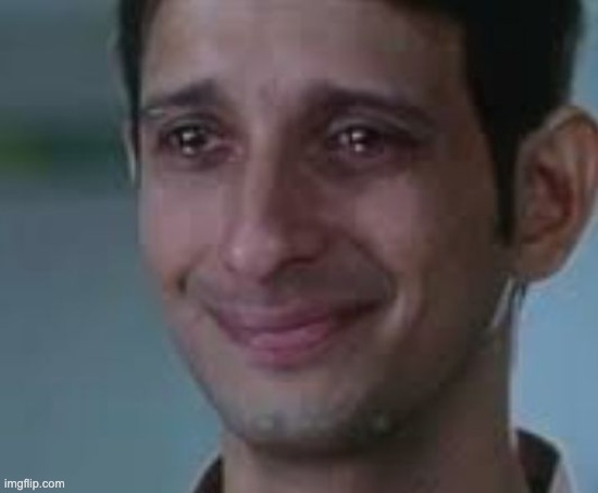 Raju Rastogi crying happily | image tagged in raju rastogi crying happily | made w/ Imgflip meme maker