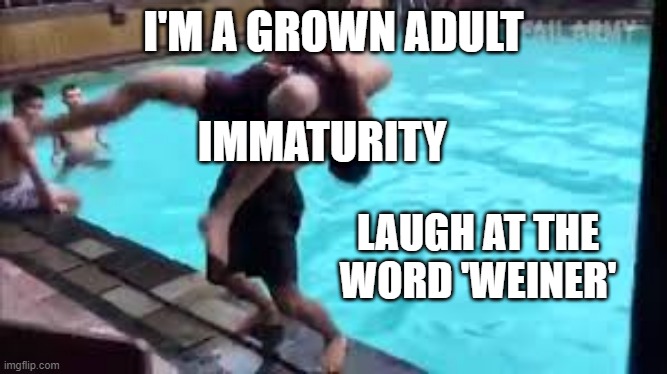 ask me about my.... | I'M A GROWN ADULT; IMMATURITY; LAUGH AT THE WORD 'WEINER' | image tagged in no good can come of this,immature | made w/ Imgflip meme maker