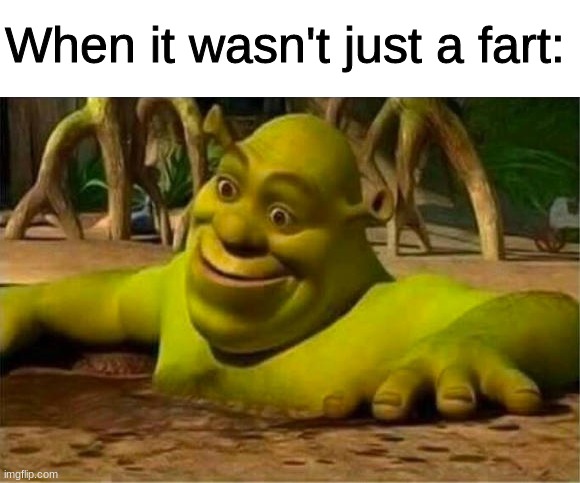 Not sure if this has been used before. | When it wasn't just a fart: | image tagged in shrek,memes,funny,funny memes,funny meme | made w/ Imgflip meme maker