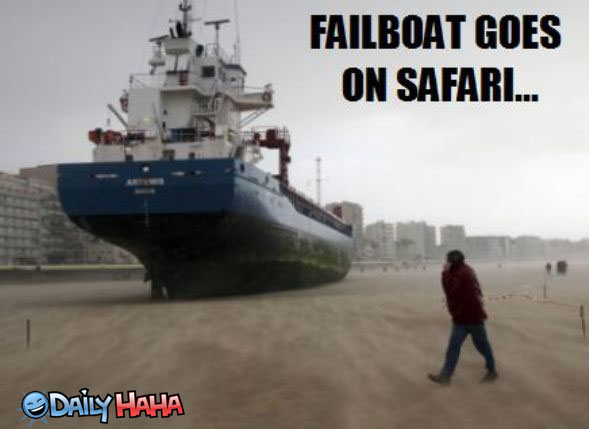 Fail Boat on Safari! Blank Meme Template