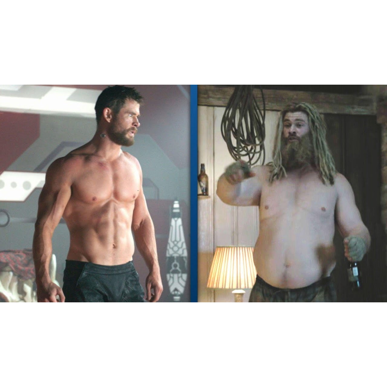 Fat Thor Skinny Thor Blank Meme Template