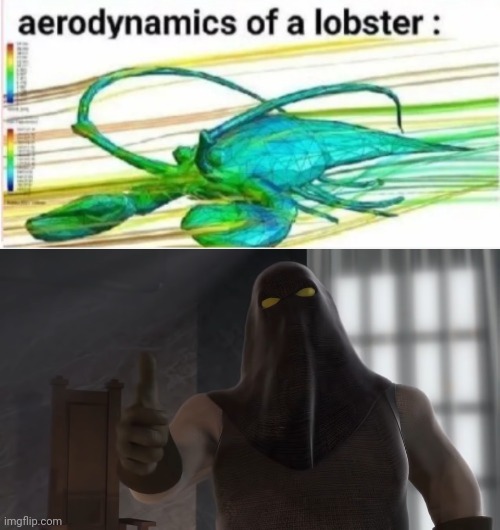 image tagged in aerodynamics of a lobster,thumbs up thelonius,shrek,memes | made w/ Imgflip meme maker