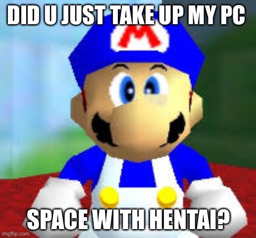 smg4 | DID U JUST TAKE UP MY PC; SPACE WITH HENTAI? | image tagged in smg4 | made w/ Imgflip meme maker