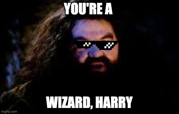 your a wizard harry | YOU'RE A; WIZARD, HARRY | image tagged in your a wizard harry | made w/ Imgflip meme maker