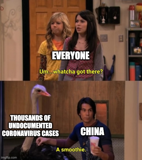 Whatcha Got There? | EVERYONE; THOUSANDS OF UNDOCUMENTED CORONAVIRUS CASES; CHINA | image tagged in whatcha got there,memes,funny,coronavirus,lol | made w/ Imgflip meme maker