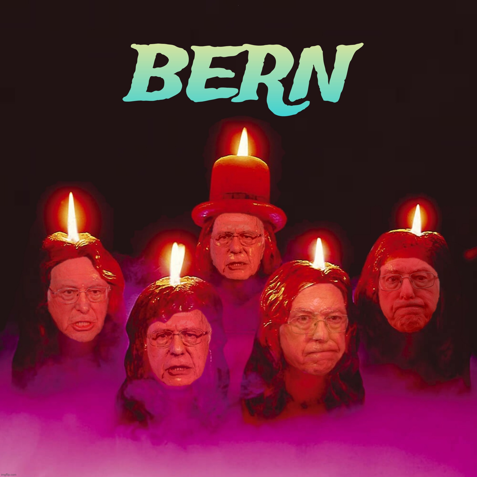 Over The Hill, Biden his time, rocking some Deep Purple (Submission suggested by NewfoundlandMan) | B | image tagged in bernie sanders,deep purple,burn,bern,bad photoshop | made w/ Imgflip meme maker