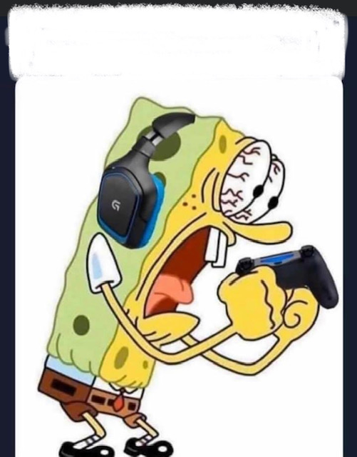 High Quality Spongebob Plays Warzone Blank Meme Template