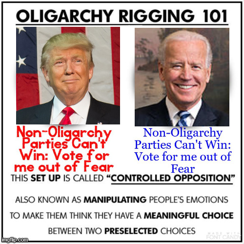 image tagged in oligarchy,donald trump,joe biden | made w/ Imgflip meme maker