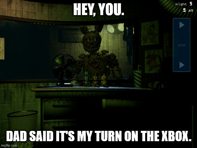 potato- fnaf 3 SPRINGTRAP announcement - Imgflip