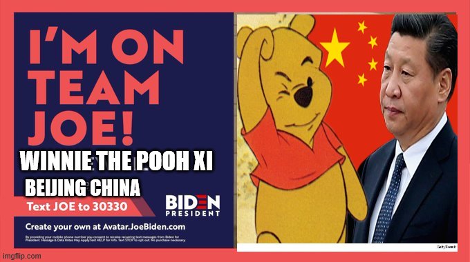 Winnie the Pooh XI | WINNIE THE POOH XI; BEIJING CHINA | image tagged in team joe | made w/ Imgflip meme maker