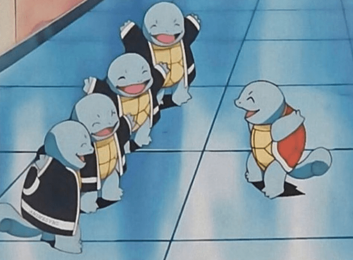 High Quality Squirtle gang Blank Meme Template
