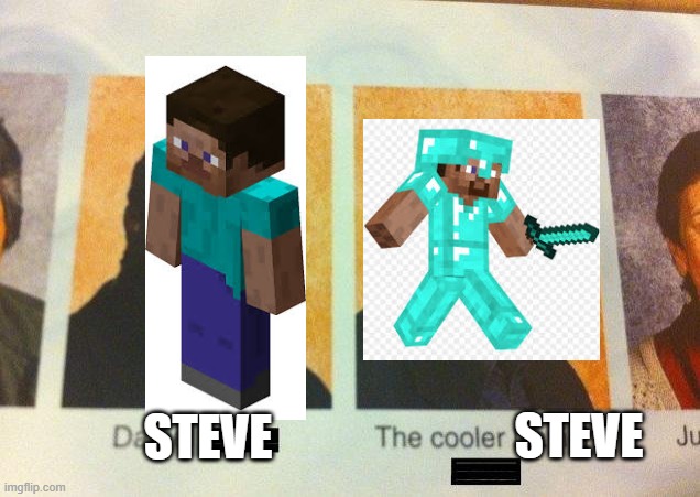 The Cooler Daniel | STEVE; STEVE | image tagged in the cooler daniel | made w/ Imgflip meme maker