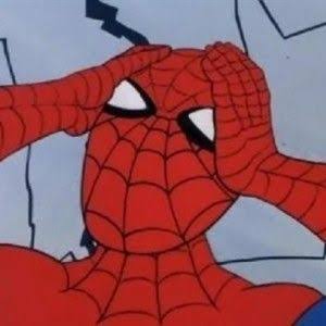 Spiderman thinking Blank Meme Template