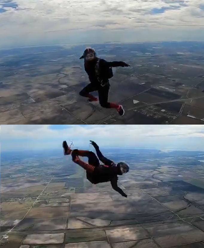 Skydiving fails Blank Meme Template