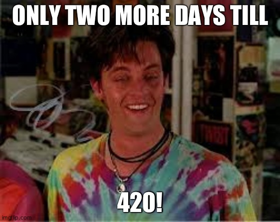 Brian Half Baked | ONLY TWO MORE DAYS TILL; 420! | image tagged in brian half baked | made w/ Imgflip meme maker