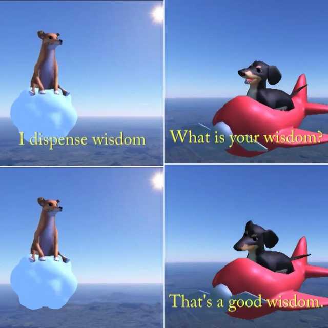 High Quality Wisdom Dog Blank Meme Template