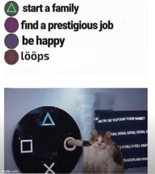 loops cat would rather have loops | image tagged in loops,meme,playstation | made w/ Imgflip meme maker
