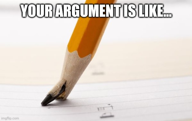 Pointless Argument | YOUR ARGUMENT IS LIKE... | image tagged in pointless,memes,argument,comments,truth,burn | made w/ Imgflip meme maker