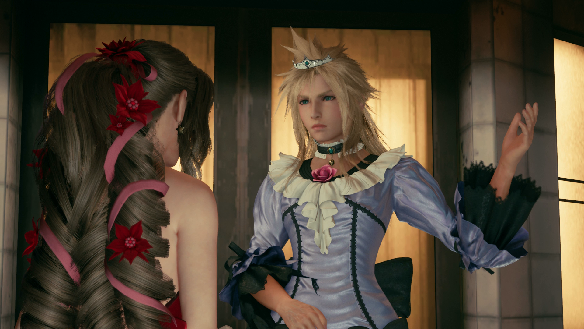 Caption this Meme. aka: Cloud Final Fantasy 7 Remake Dress. 