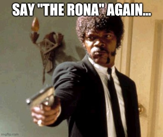 Say That Again I Dare You Meme | SAY "THE RONA" AGAIN... | image tagged in memes,say that again i dare you | made w/ Imgflip meme maker