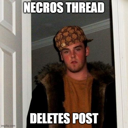 Scumbag Steve Meme | NECROS THREAD; DELETES POST | image tagged in memes,scumbag steve | made w/ Imgflip meme maker