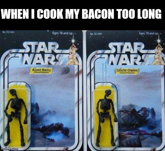 WHEN I COOK MY BACON TOO LONG | made w/ Imgflip meme maker