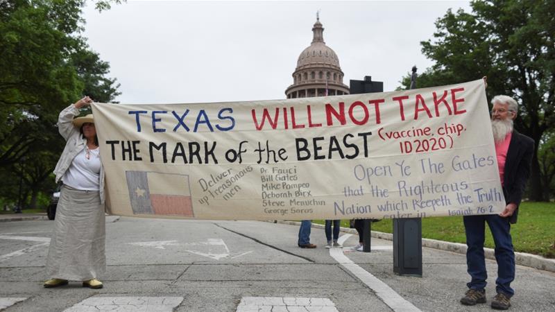 Crazy Texas COVID19 lockdown protest Blank Meme Template