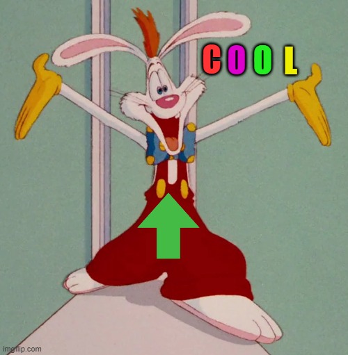 C O O L | image tagged in roger rabbit | made w/ Imgflip meme maker