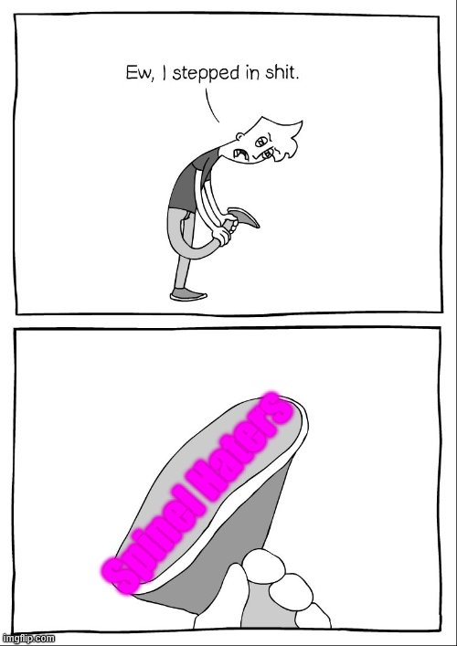 Ew, i stepped in shit | Spinel Haters | image tagged in ew i stepped in shit | made w/ Imgflip meme maker