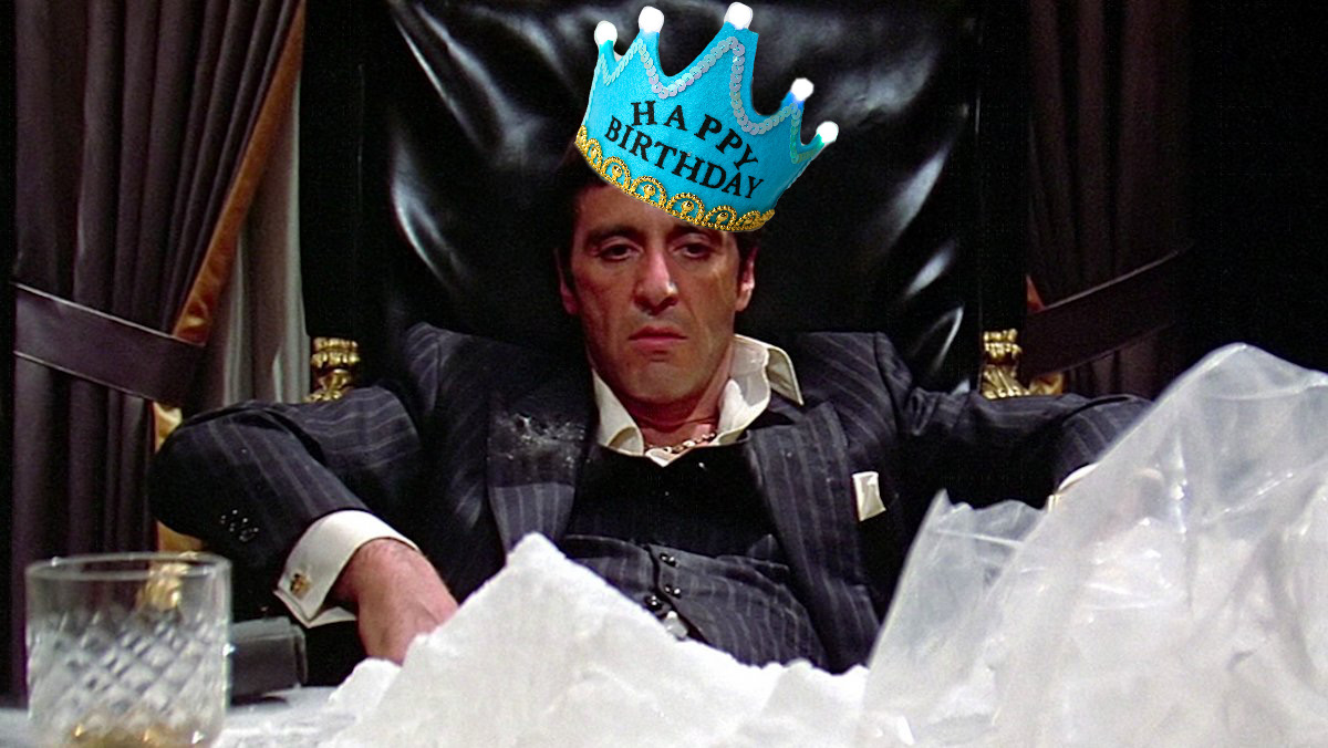 Scarface Birthday Blank Meme Template