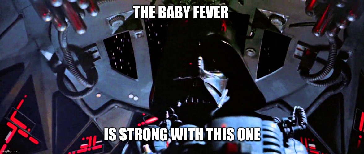 The Force Is Strong With This One | THE BABY FEVER; IS STRONG WITH THIS ONE | image tagged in the force is strong with this one | made w/ Imgflip meme maker