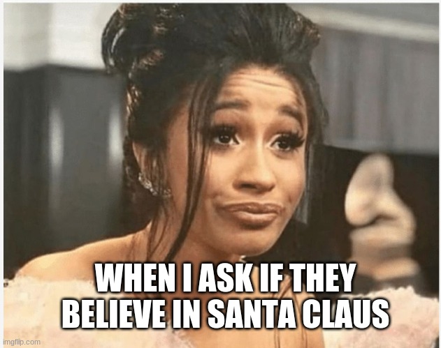 As Per My Last Email | WHEN I ASK IF THEY BELIEVE IN SANTA CLAUS | image tagged in as per my last email | made w/ Imgflip meme maker