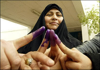 purple finger voter Blank Meme Template