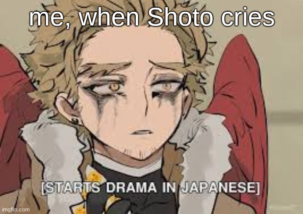 me, when Shoto cries | made w/ Imgflip meme maker