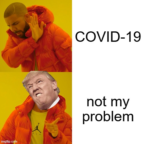 hi | COVID-19; not my problem | image tagged in memes,drake hotline bling | made w/ Imgflip meme maker