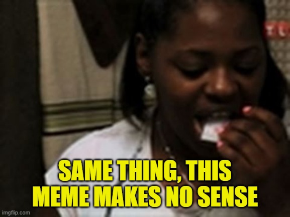 SAME THING, THIS MEME MAKES NO SENSE | made w/ Imgflip meme maker