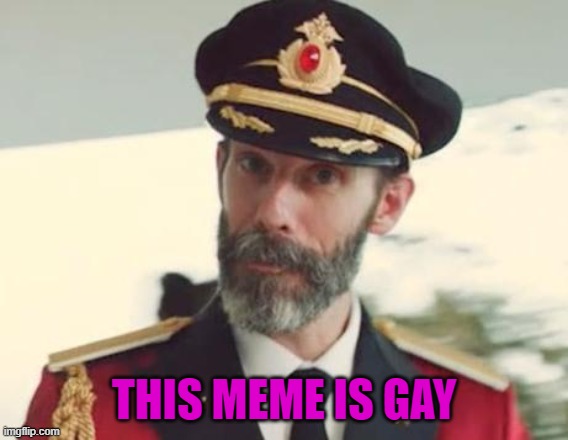 Captain Obvious | THIS MEME IS GAY | image tagged in captain obvious | made w/ Imgflip meme maker