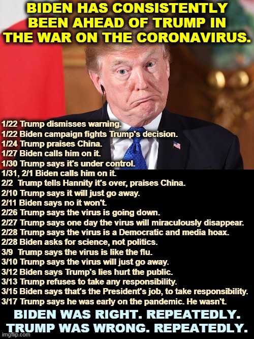 Biden ahead of Trump on coronavirus Blank Meme Template