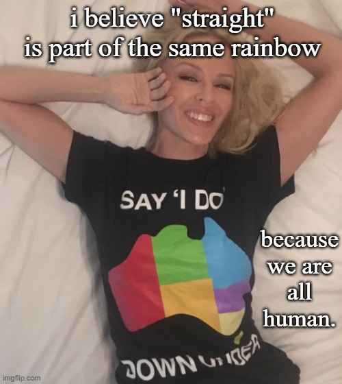 Why I'm an ally. | i believe "straight" is part of the same rainbow; because we are all human. | image tagged in gay rights,gay marriage,lgbtq,human rights,humanity,respect | made w/ Imgflip meme maker