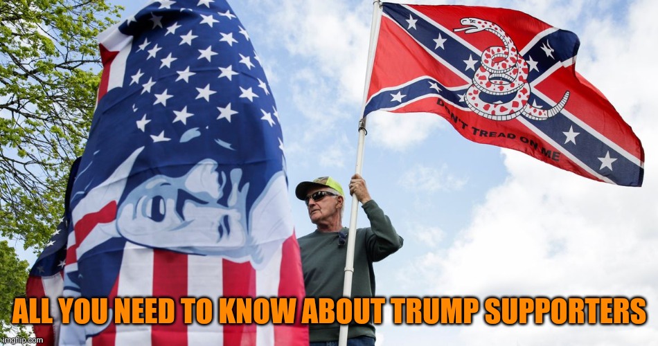 Trump Supporters | ALL YOU NEED TO KNOW ABOUT TRUMP SUPPORTERS | image tagged in trump supporters | made w/ Imgflip meme maker