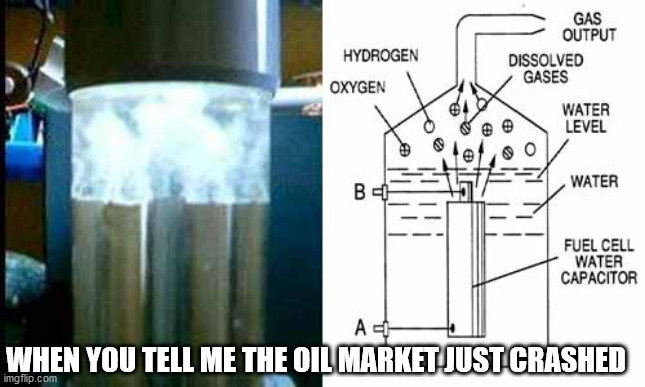 WHEN YOU TELL ME THE OIL MARKET JUST CRASHED | image tagged in hho combustion | made w/ Imgflip meme maker