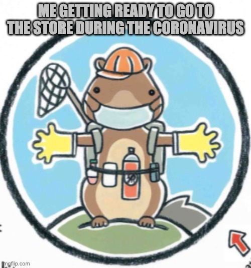 ME GETTING READY TO GO TO THE STORE DURING THE CORONAVIRUS | image tagged in scaredy squrriel,coronavirus | made w/ Imgflip meme maker