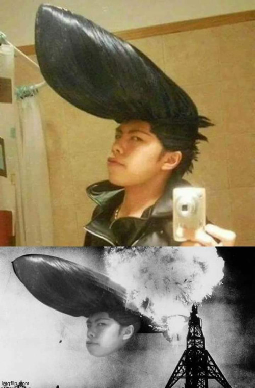 Hindenburg is the new Trend |  . | image tagged in hindenburg,hair,memes,frontpage | made w/ Imgflip meme maker