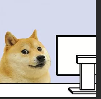 doge on PC Blank Meme Template